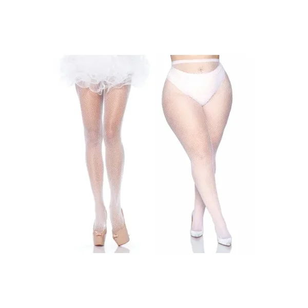 Leg Avenue 9001/Q Risa Nylon Fishnet Tights White