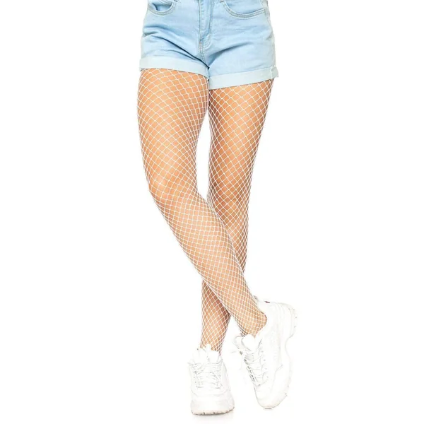 Leg Avenue – Pantyhose Spandex Industrial Net – White – Queen