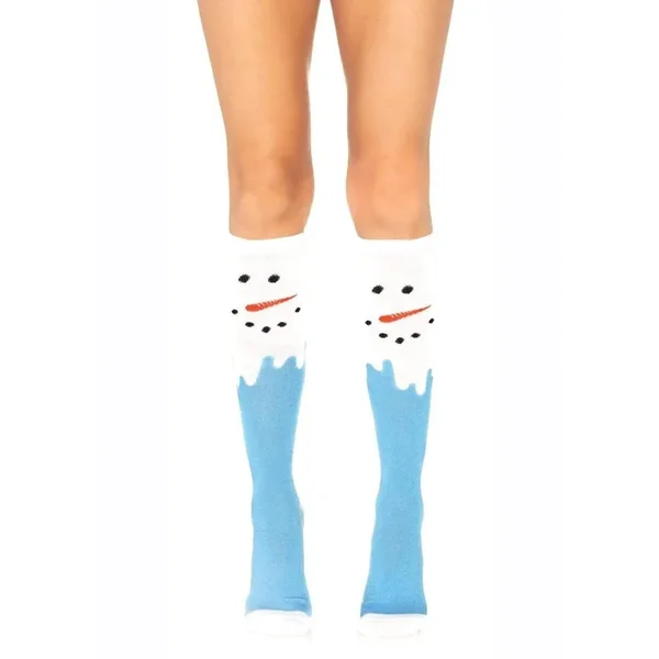 Leg Avenue Snow Man Knee High Socks – O/S – Multicolor
