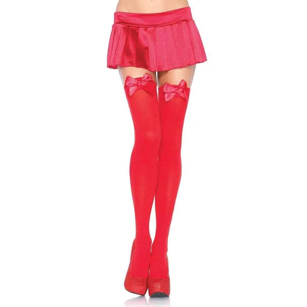 Leg Avenue – Stocking Nylon Over-Knee with Bow – Red