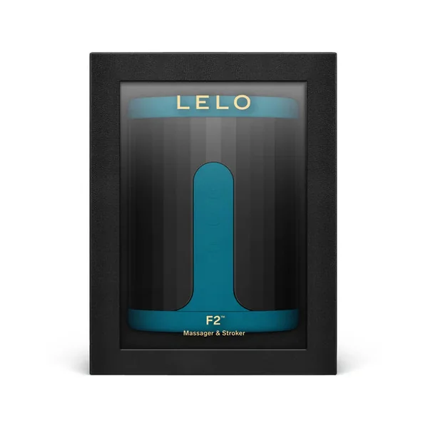 LELO F2 Massager & Stroker - Teal - w/Free LELO F1L H2o Advanced Performance Moisturizer 3.3oz