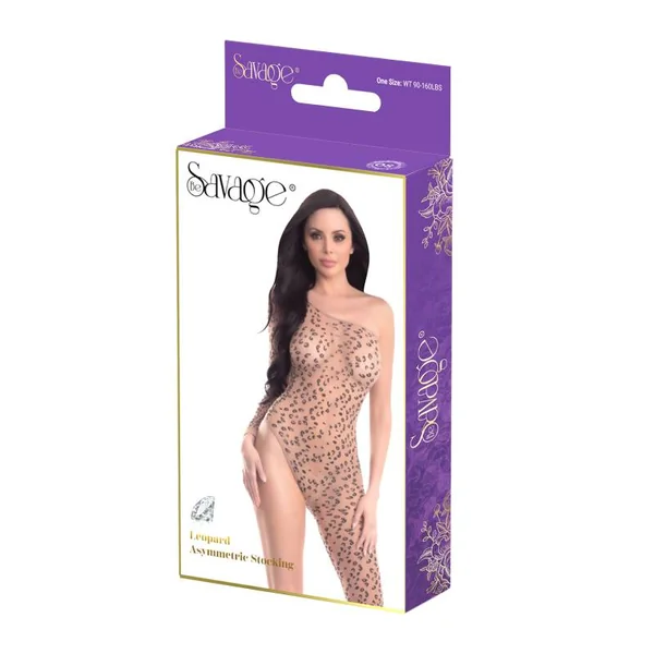 LEOPARD ASYMMETRIC STOCKING LEOPARD