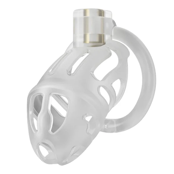 Leto 3.5" Lockable Clear Resin Cock Cage