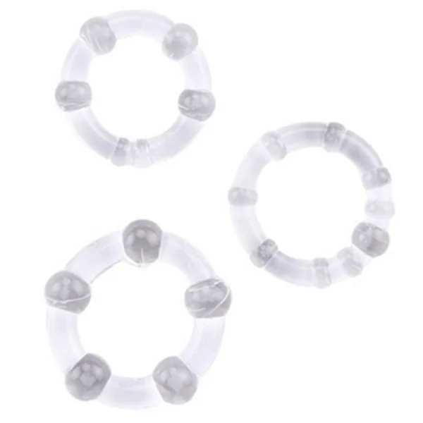 Leto Stay Hard Beaded Cock Rings 3-Pack