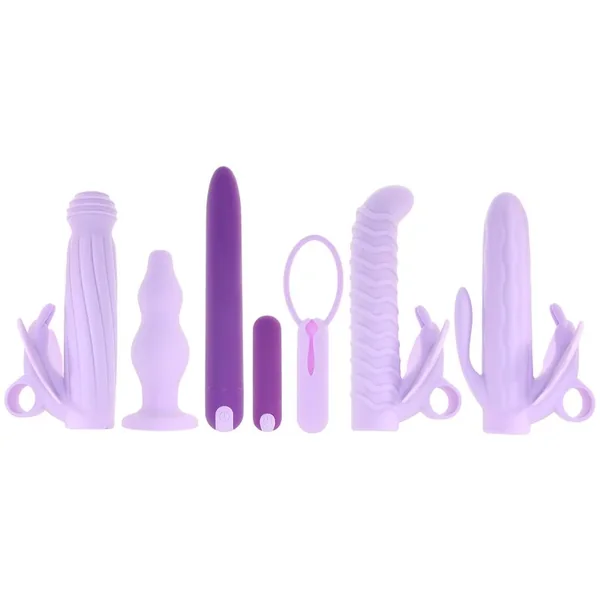 Lilac Desires 7 Piece Butterfly Silicone Vibrator Kit