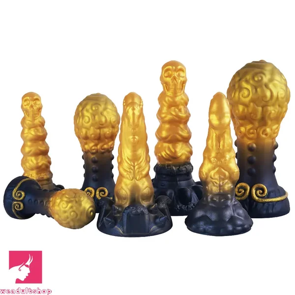 Liquid Silicone Fantasy Creature Cock Dildo Anal Plug Prostate Clit Massager