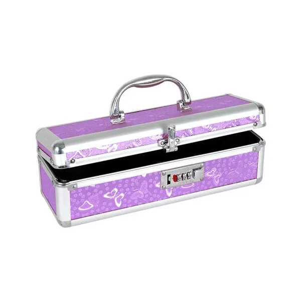 Lockable Adult Toy Box Vibrator Case – Purple