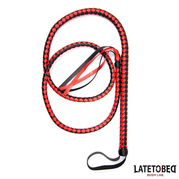 Long Whip Blacl and Red 210cm