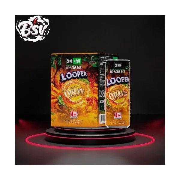 Looper Hemp Derived D9 Soda Pop 50mg Orange