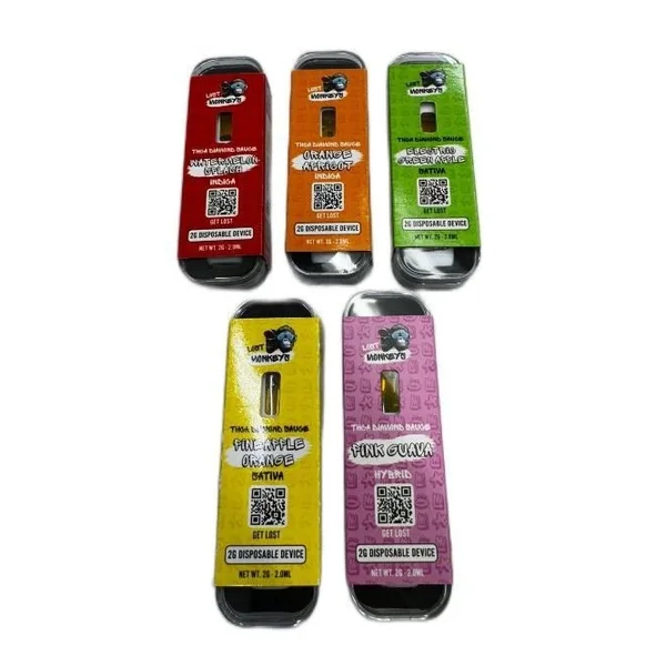 Lost Monkeys THC-A Diamond Sauced 2g Disposable Electric Green A