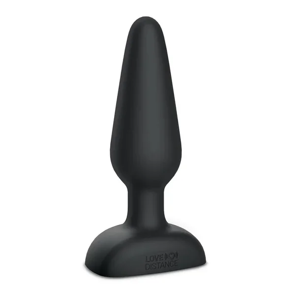 Love Distance Link App Controlled Silicone Rechargeable Anal Plug – Black