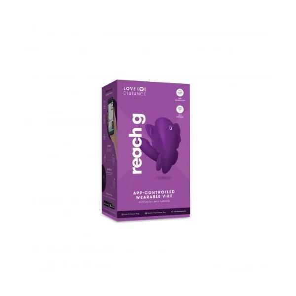 LOVE DISTANCE REACH G APP- CONTROLLED WEARABLE VIBE PURPLE
