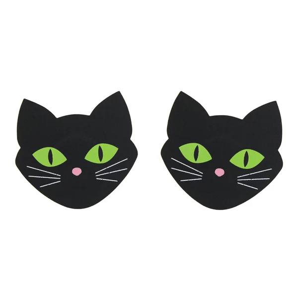 Love in Leather Black Cat Nipple Pasties
