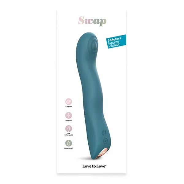 Love To Love Swap Tapping Vibrator – Teal Me
