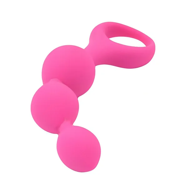Loving Joy Pink Triple Ripple Anal Beads
