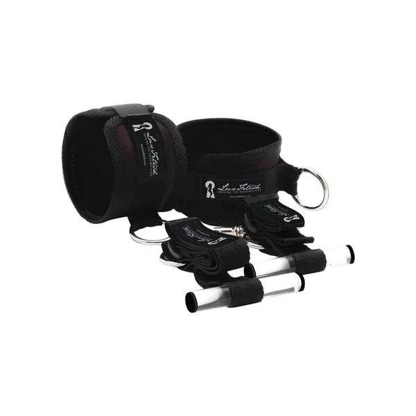 Lux Fetish Closet Cuffs Adjustable Playful Restraint System (4 piece set) – Black