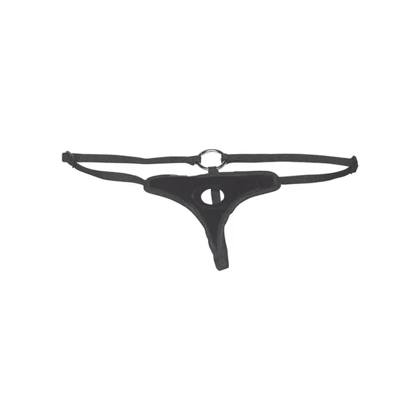 Lux Fetish Velvet Bikini Strap-On Adjustable – Black