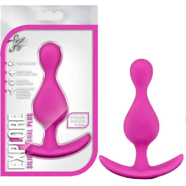 Luxe Explore Fuchsia 4.5-Inch Anal Plug With Handle