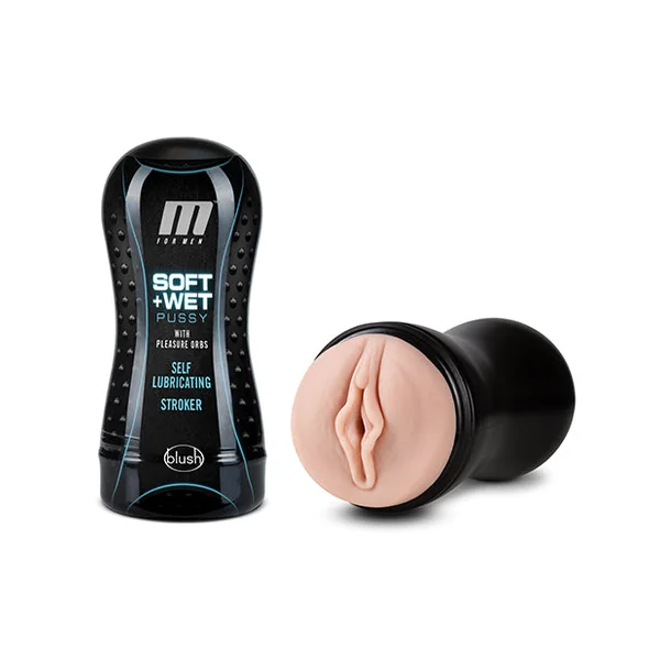 M For Men Soft and Wet Pussy With Pleasure Orbs Self Lubricating Stroker