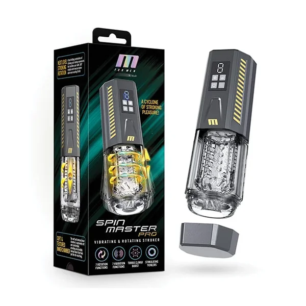 M for Men SpinMaster Pro Automatic Male Masturbator Grey