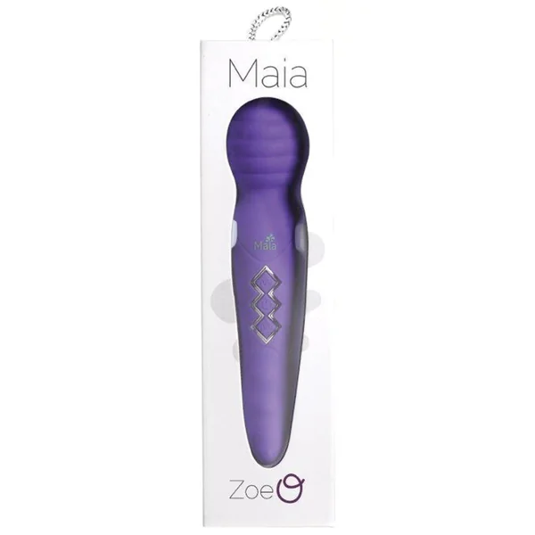 Maia Zoe Twisty Rechargeable Dual Vibrating Pleasure Wand - Purple