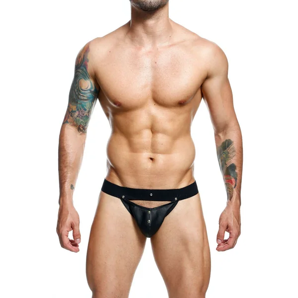 MALE BASICS DNGEON PEEKABOO JOCKSTRAP BLACK O/S