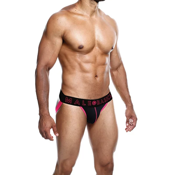 Male Basics Neon Jockstrap Coral Xl