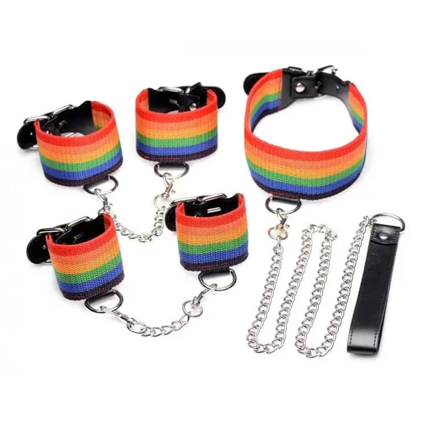 Master Series® Kinky Pride Rainbow Bondage Set
