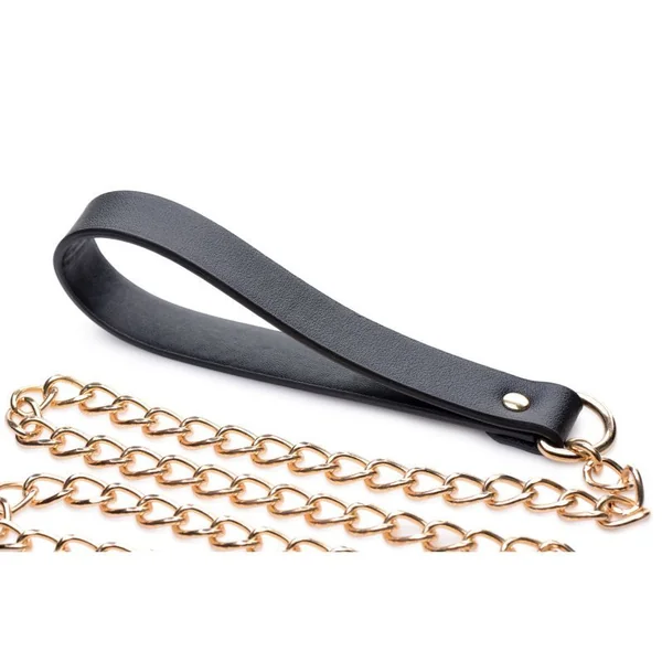 Master Series Leashed Lover Black/Gold Chain