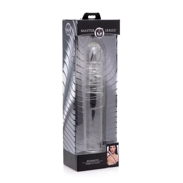 Master Series Ribbed Glass Dildo