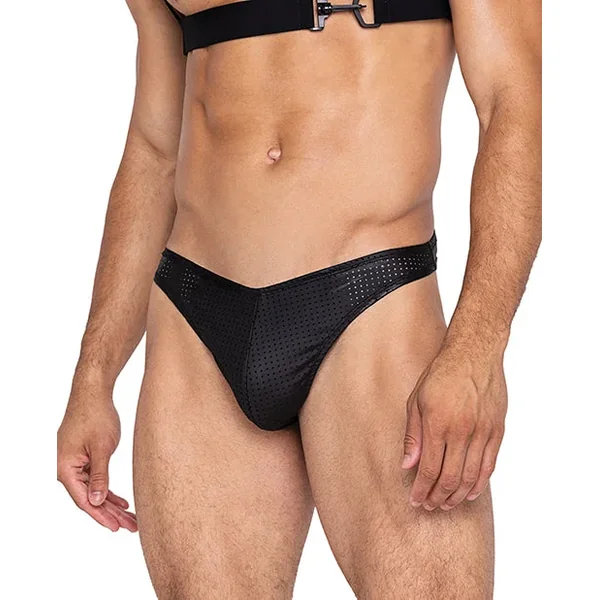 Master Thong w/Contoured Pouch Black SM