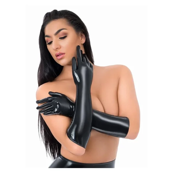 ME YOU US Latex Full Length Gloves – Large – Black