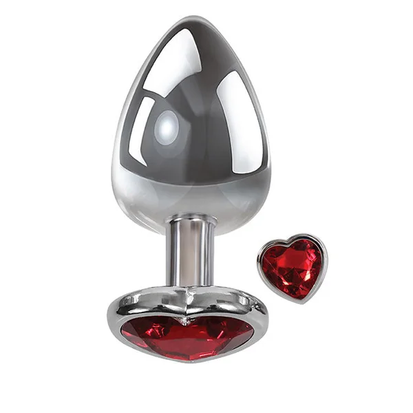 Medium Red Heart Gem Anal Plug