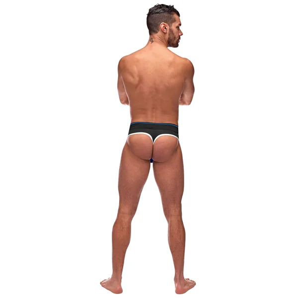 Men's Lingerie - Retro Sport Panel Thong - L- XL