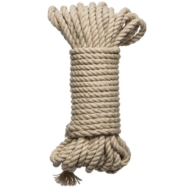 Merci Hogtied Bind and Tie 6mm Hemp Bondage Rope 30ft – Tan