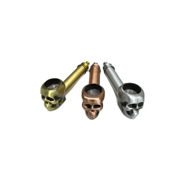 Metal Hand Pipe Skull & Characters