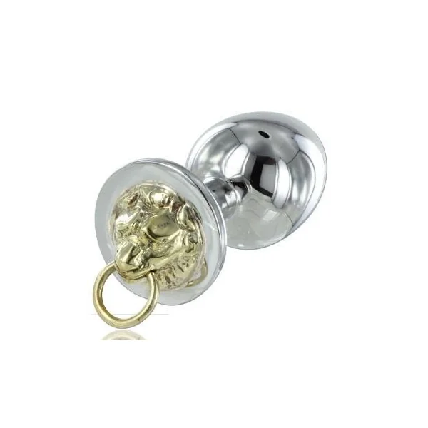 Metal hard steel tiger anal plug jewels sex toys for couple butt dilator women