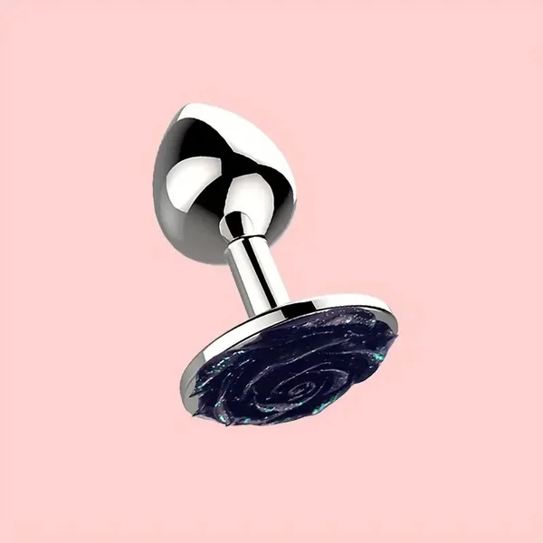 Metal Rose Anal Plug Sex Toy For Men Women Sex Orgasm Pleasure