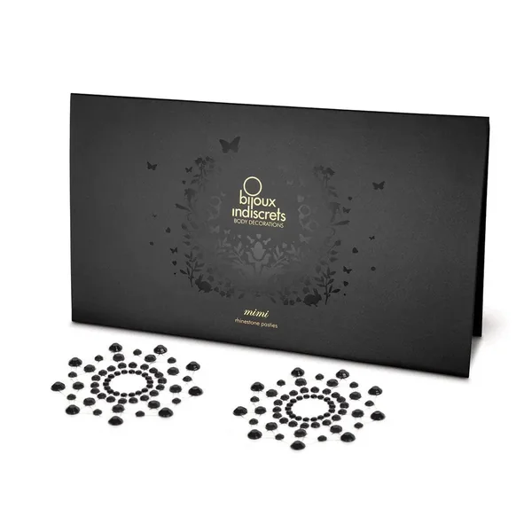 Mimi Rhinestone Pasties Circles Black