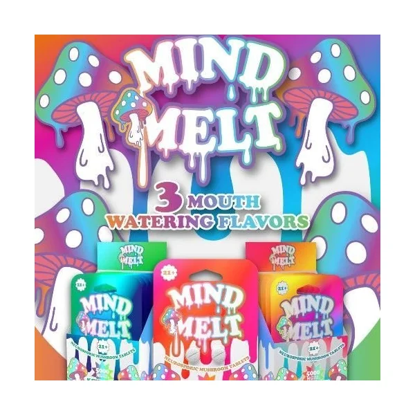 Mind Melt Mushroom Tablets 5000MG Per Pack Mango Sunrise