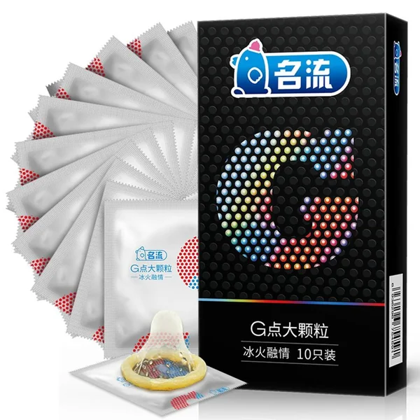 Mingliu 10 Pcs G spot Condoms Delay Ejaculation Condones Big Particle Stimulation G-point Penis Sleeve Sex Toys