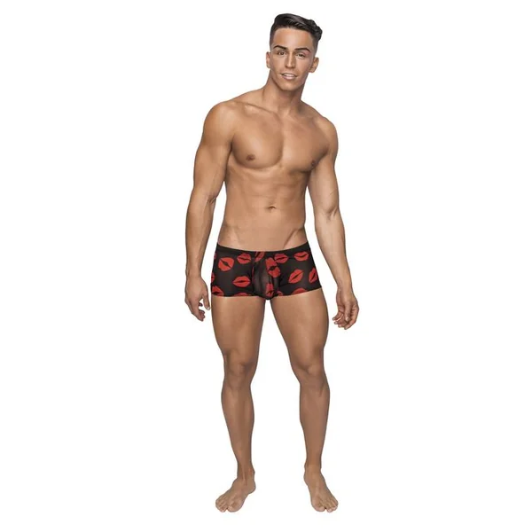 MINI SHORT SHEER LIPS BLACK LARGE