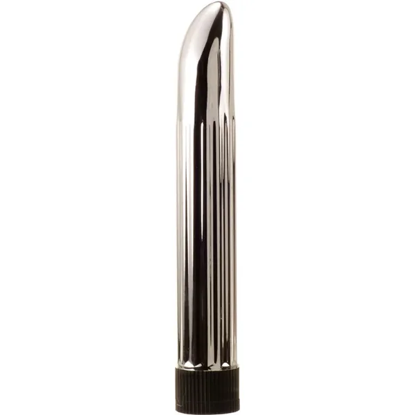 Minx Sensuous Ribbed Vibrator Silver 6 Inche