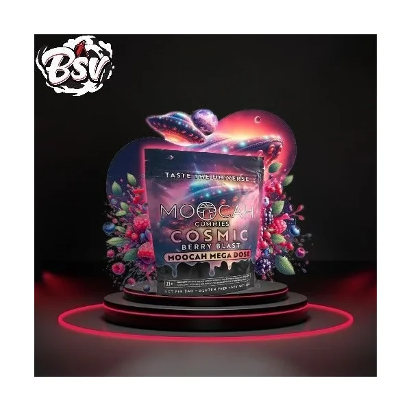 Moocah Mushroom Gummies 5ct Cosmic Blue Raspberry