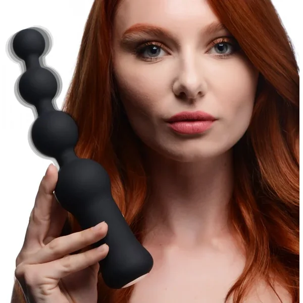 MS Deluxe Voodoo Silicone Anal Beads Vibrating Butt Plug