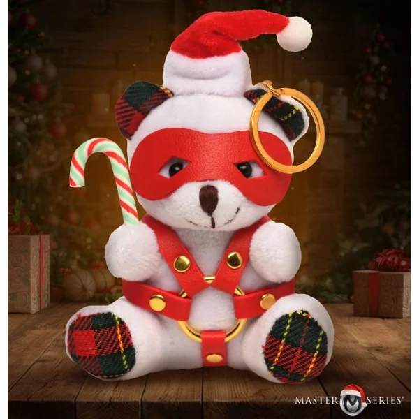 MS HOLIDAY BONDAGE BEAR KEYCHAIN WHITE