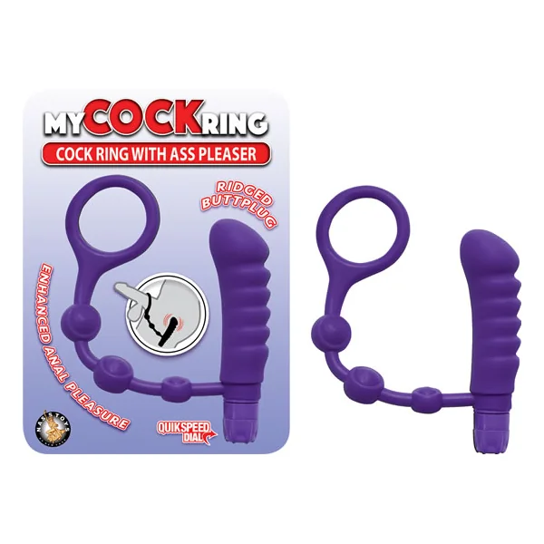 MY COCKRING W/ASS PLEASER PURPLE