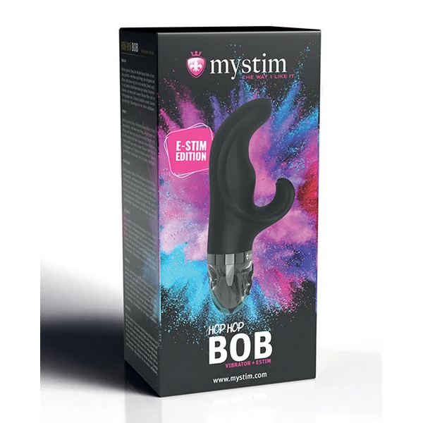 Mystim Hop Hop Bob eStim Rabbit Vibrator - Black