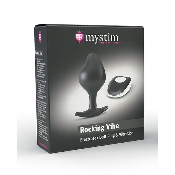 Mystim Rocking VIbe Silicone Buttplug Small – Black