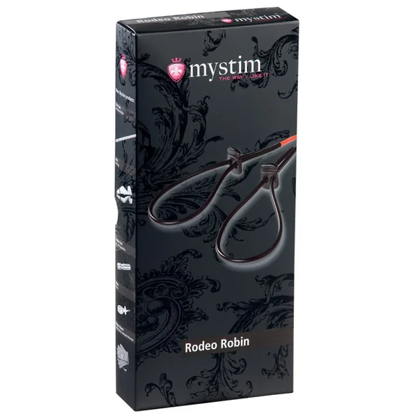 Mystim Rodeo Robin Penis & Testicle Strap Set - Black